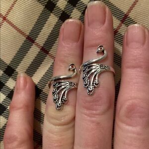 Swan Design Silver Ring